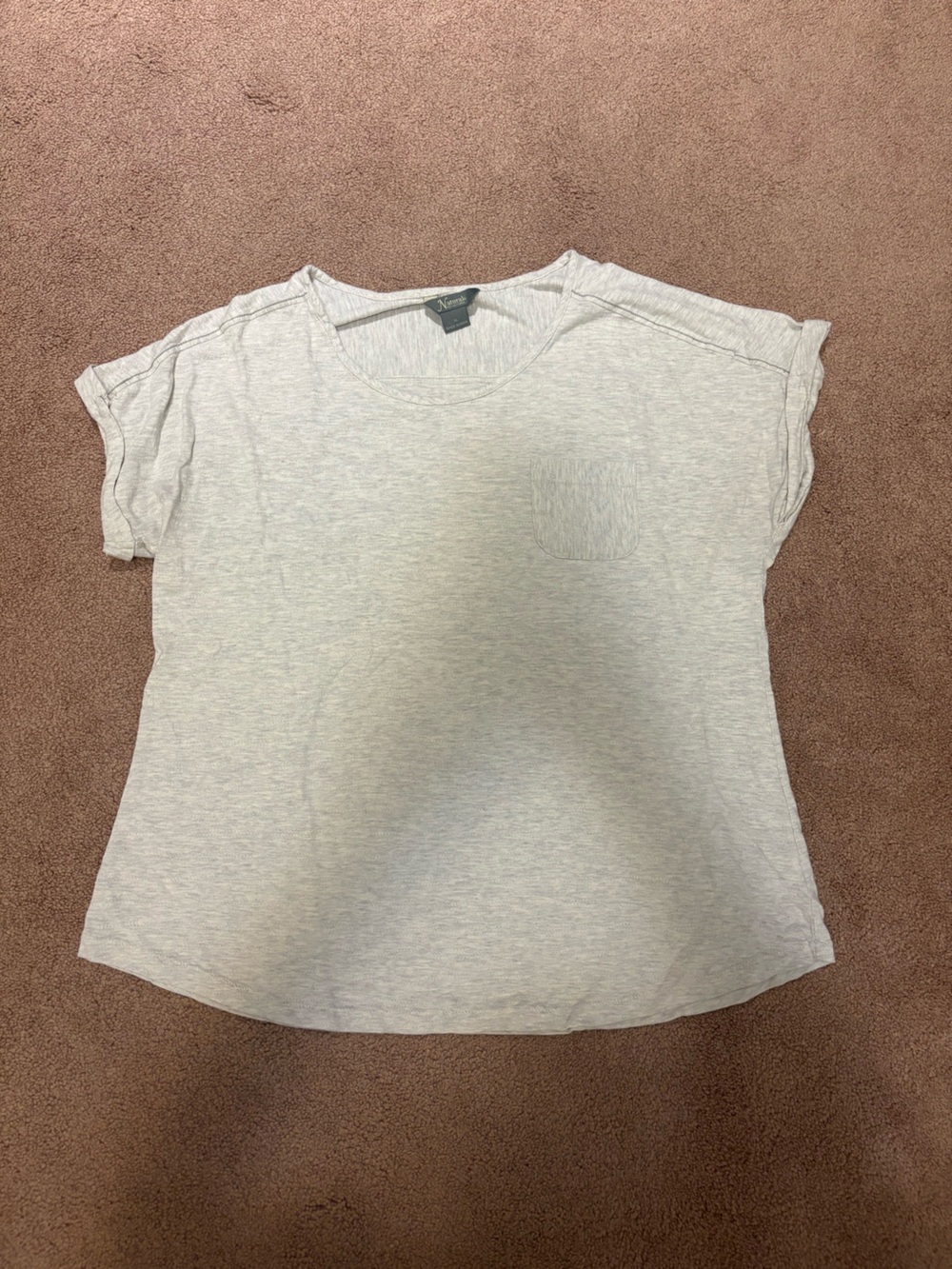 Natural reflections light Heather Gray Short Sleeve Pocket Tee size XL